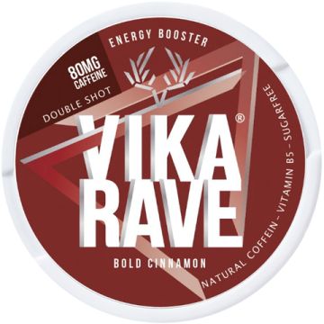 Rave Double Koffein Pouches Bold Cinnamon - 20 Beutel mit 80mg Koffein und 3mg B5 Vitamin pro Beutel