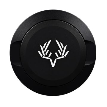 Dose aus Alu in Schwarz mit Logo