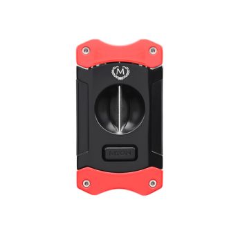 Zigarren Cutter mit V Piercer Schwarz / Rot