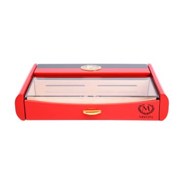 Humidor Model X Rot Carbon 