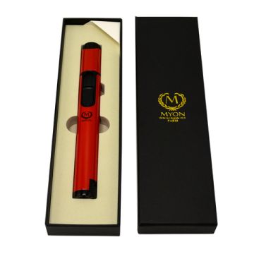 Stabfeuerzeug Jet Claviers 16,5cm inkl. Zigarrenablage, Piercer, Punch Rot
