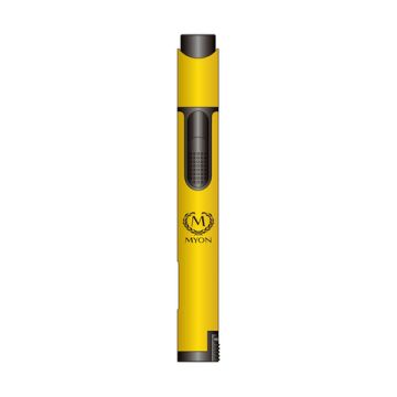 Stabfeuerzeug Jet Claviers 16,5cm inkl. Zigarrenablage, Piercer, Punch Gelb