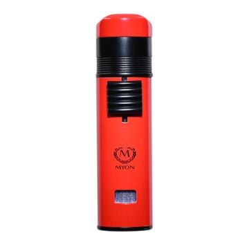 Zigarrenfeuerzeug Bayonet Racing Edition rot 3-Jet mit Zigarrenpiercer Bajonett
