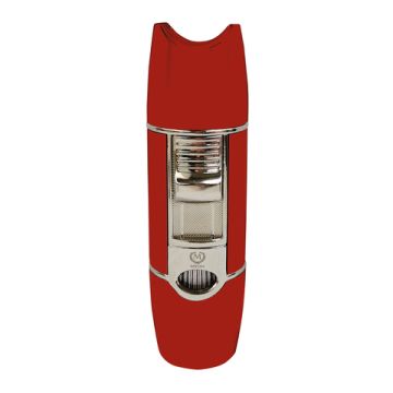 Zigarrenfeuerzeug Calais Rot 3-Jet Zigarrenpiercer  Teile chrom, Zigarrenablage 