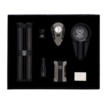 100 Years Anniversary Set 6-teilig Feuerzeug, Aschenbecher, Cutter, Halter, Humidor und Mundstück