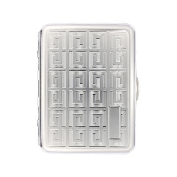 Zigarettenetui Stahl mit Gummiband King Size Messing Chrom Gebürstet 