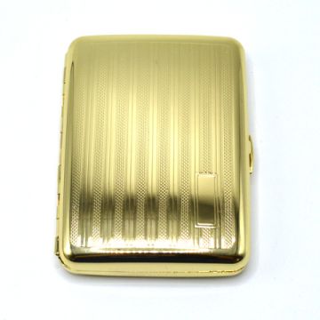 Zigarettenetui KS mit Spange  Messing Stripes Gold