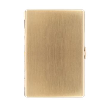 Zigarettenetui Slim Long mit Spange Messing Gold Gebürstet