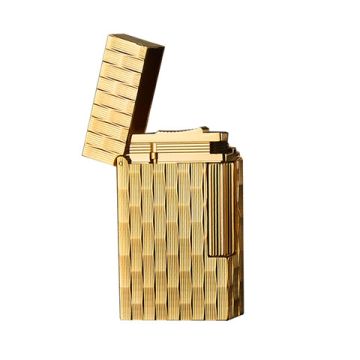 Zigarrenfeuerzeug Paris Brass Gold Bamboo Design
