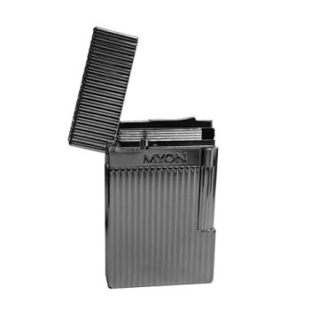 Zigarrenfeuerzeug Paris Brass Lighter Nr. 6 Satin Silver Lines