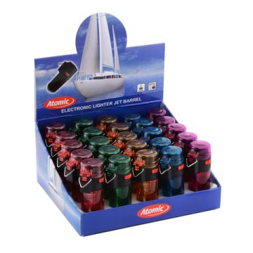 Barrel Jetflamme mit Haken 5-farbig transparent sortiert