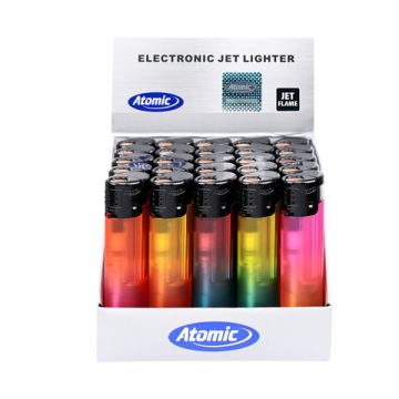 Oval Jetflamme 2-tone rubber sortiert