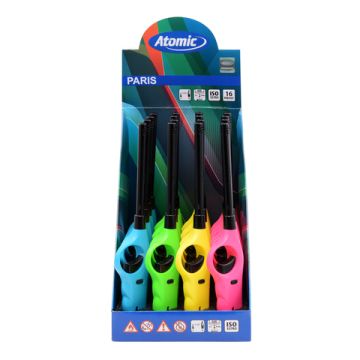 Stabfeuerzeug Paris 28cm 4 x Neon Sortiert