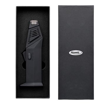 Tischfeuerzeug Twist Torch Jet Schwarz gummiert