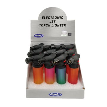 Tischfeuerzeug Torchy Jet 2-Tone rubber gefrosted Sortiert