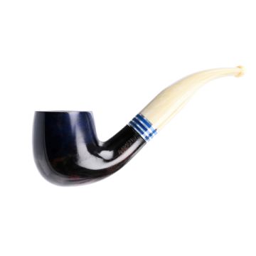 Pfeife 9mm Bicolor Doppelring Blau